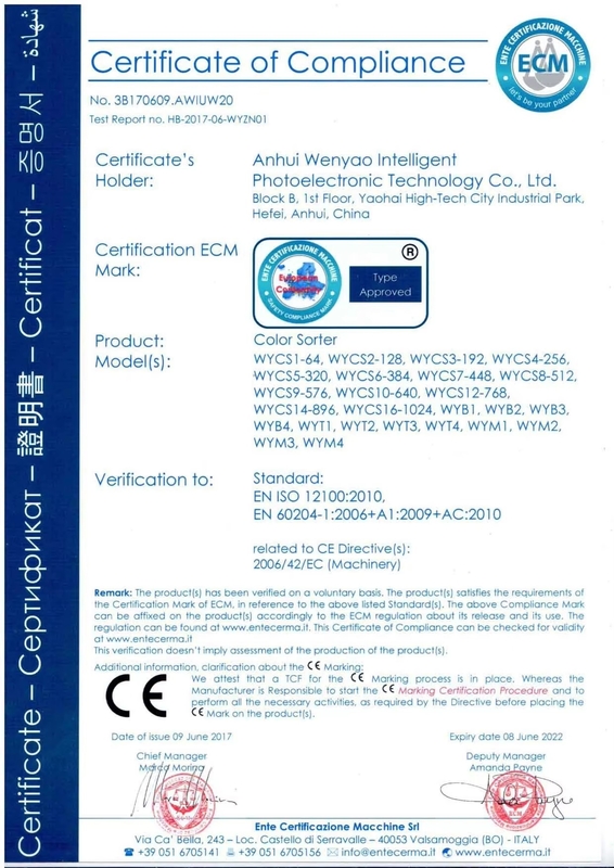 Wenyao 3 Chute Mung Bean Color Sorter Многофункциональная машина для сортировки цветов бобов
