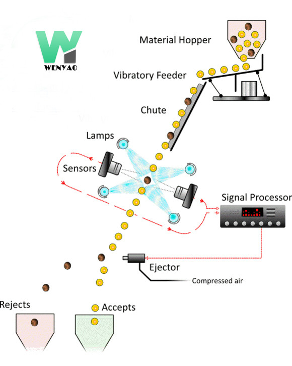 Машина для разделения цветов с Wenyao Intelligent 7 Chute