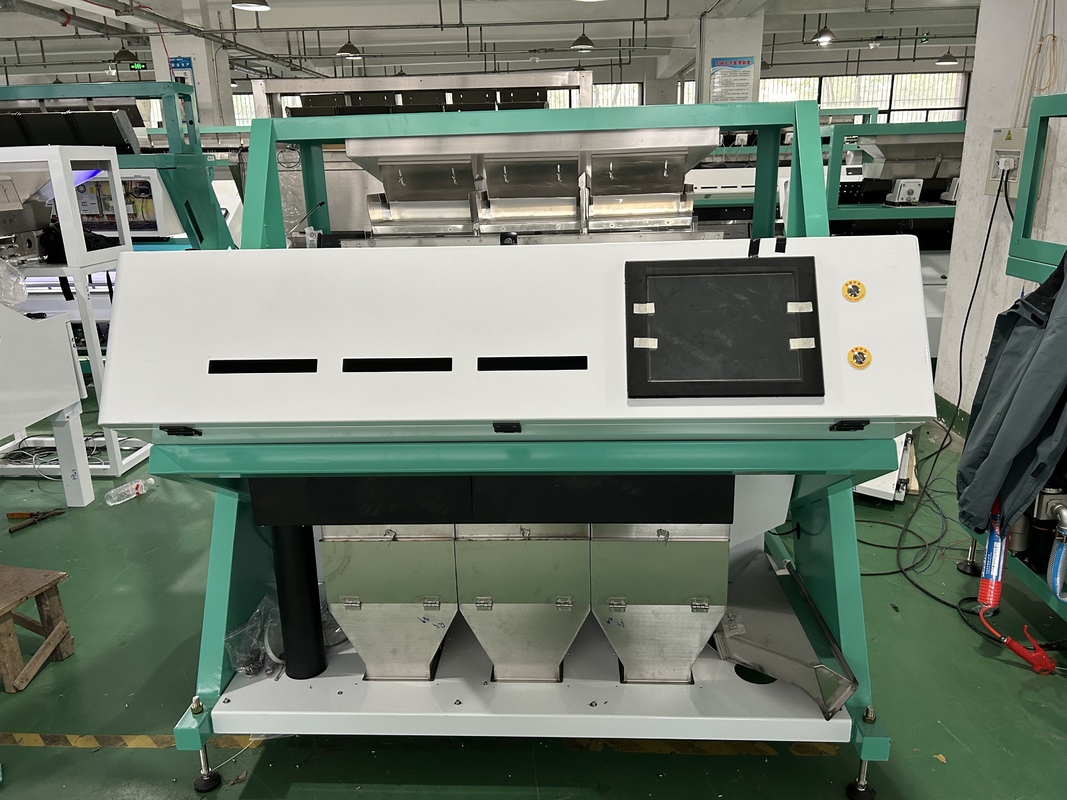 Промышленное оборудование. Оборудование для пищевой промышленности и напитков. Сортировщик по цвету. WENYAO. Оптический сортировщик по цвету с 3 лотками. Сортировочная машина для семян тмина, кориандра, травяных семян.