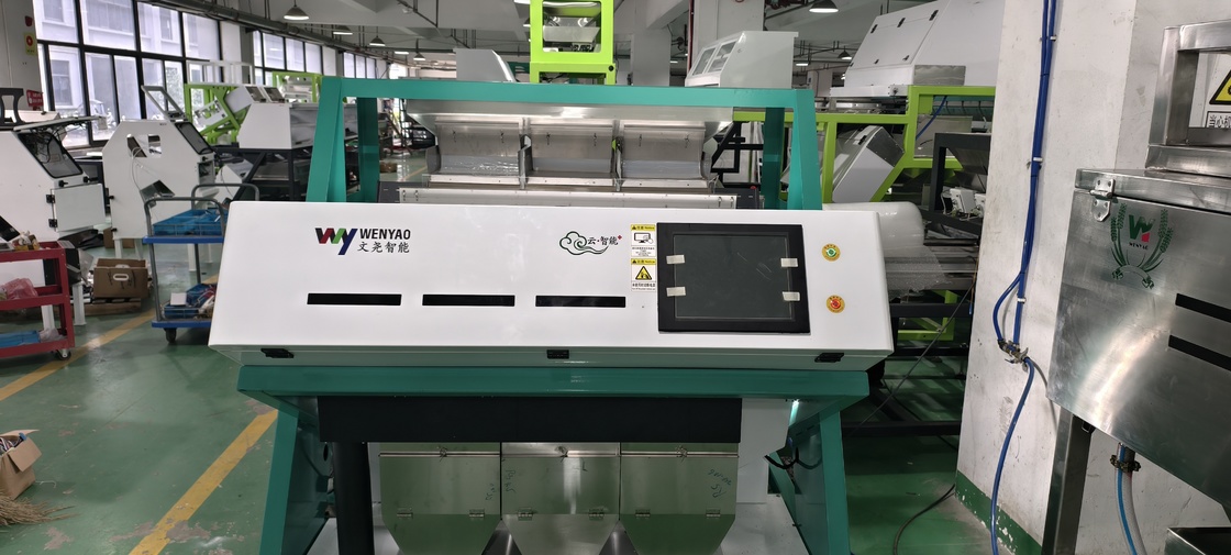 Промышленное оборудование. Оборудование для пищевой промышленности и напитков. Сортировщик по цвету. WENYAO. Оптический сортировщик по цвету с 3 лотками. Сортировочная машина для семян тмина, кориандра, травяных семян.