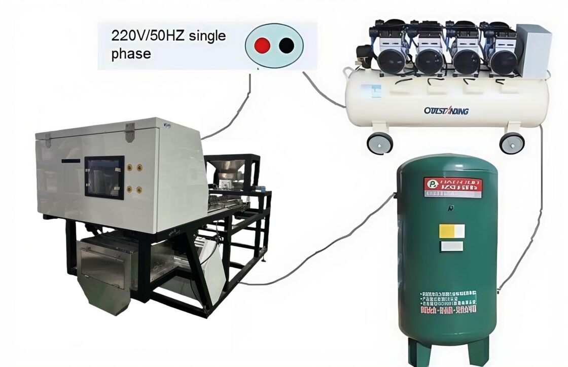 Автоматический сортировщик орехов Wenyao с CCD-сенсором TOSHIBA, бункером из пищевой нержавеющей стали 304 и дистанционным управлением Wi-Fi для высокоэффективной сортировки орехов