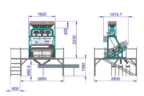 3 воображение сортировщицы 3000kg/H Тошиба HD цвета CCD соь парашютов