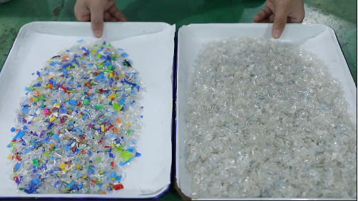 256 каналов с PVC ABS ЛЮБИМЦА камеры Тошиба сдают в утиль пластиковые хлопья красят сортируя машину