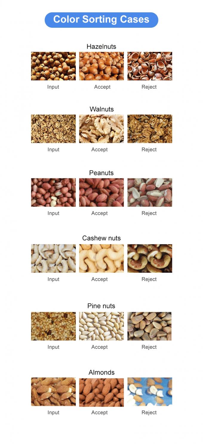 Интеллектуальная машина для сортировки цветов кешью с сенсором Toshiba CCD и RGB-камерой 2