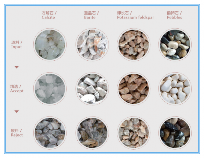 1200 мм ремень цветосортирующий аппарат для руды зерна риса с 99,99% точности 2